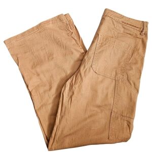 Happily Grey Womens Wide Leg Casual Brown Pants Size 5 100% Cotton